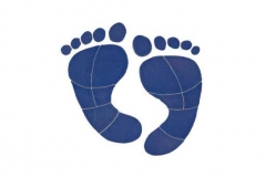 Footprints-8in-blue