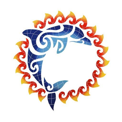 Dolphin-Sun-medallion